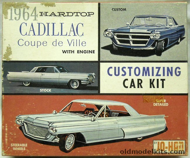 Jo-Han 1/25 1964 Cadillac Coupe De Ville Two Door Hardtop Customizing Car Kit, C364-149 plastic model kit